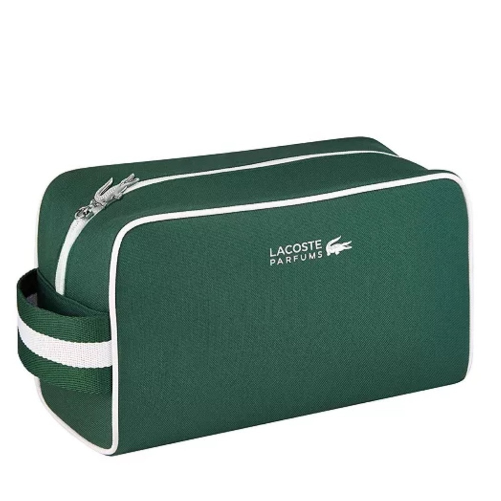Lacoste Parfums Men's Toiletry Pouch Green Medium Authentic